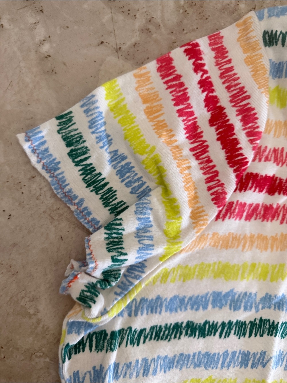 Women’s Crayola Multicolor Stripe Short-Sleeve Pajama Set with Red Trim size XL - Picture 6 of 8